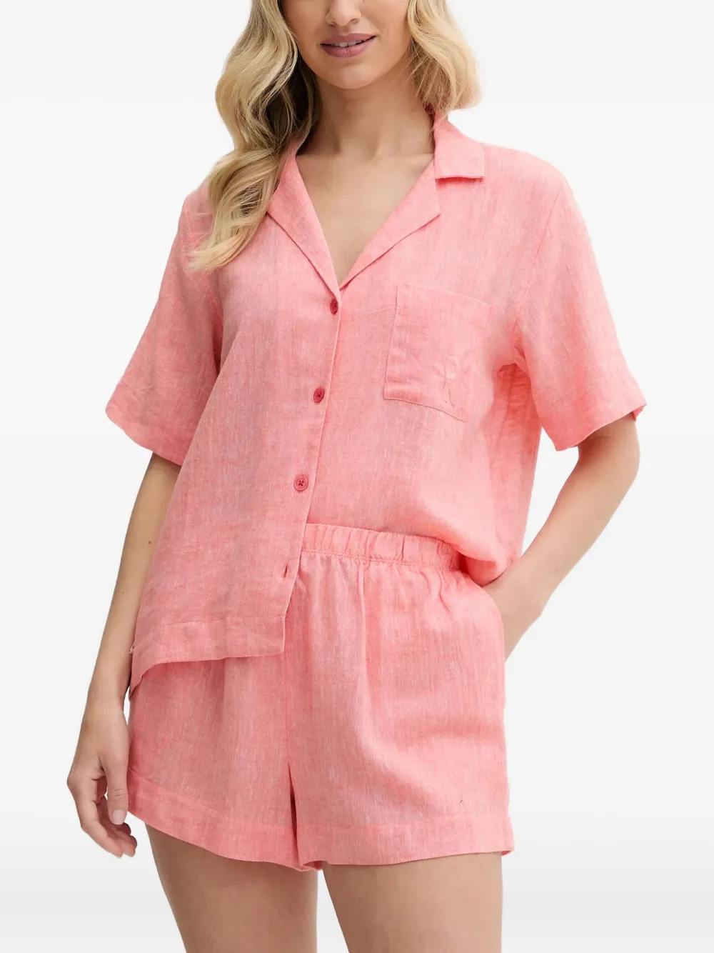DKNY embroidered-pocket pajamas | Pink | Image 1