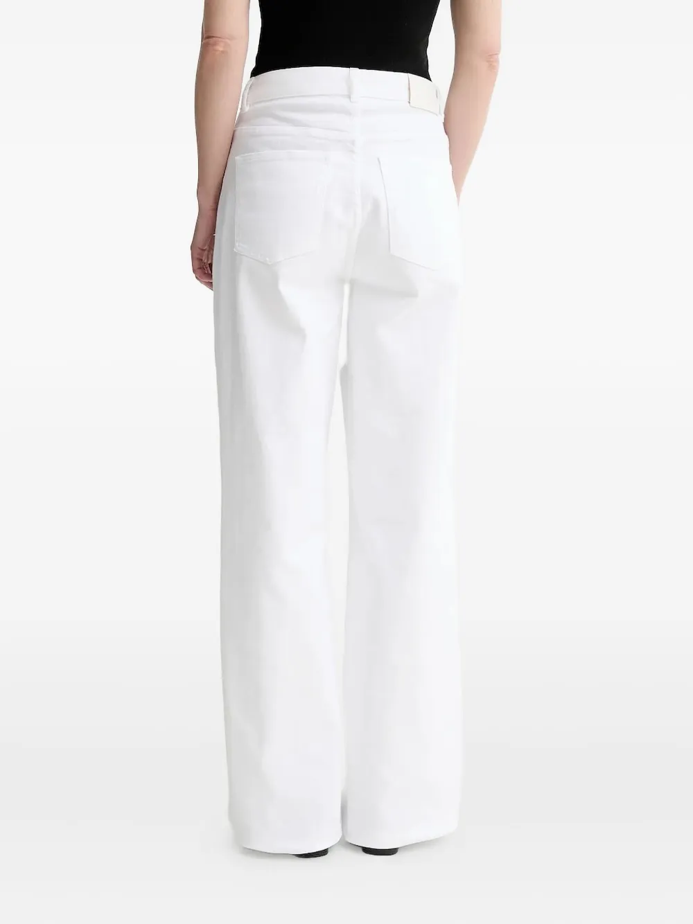 Gestuz Jeans met logopatch - Wit