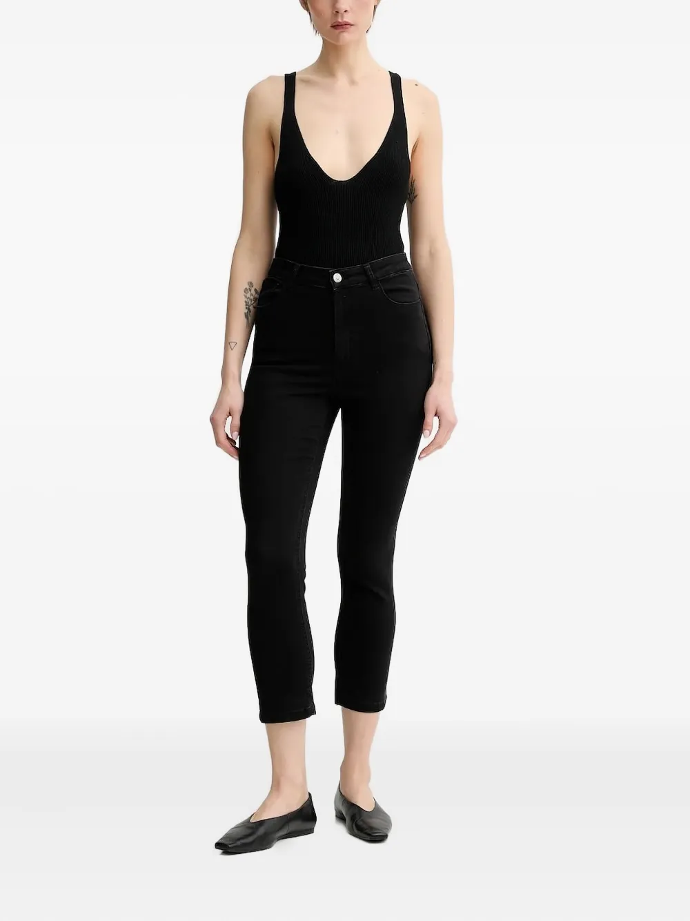 Gestuz GZemily cropped jeans Zwart