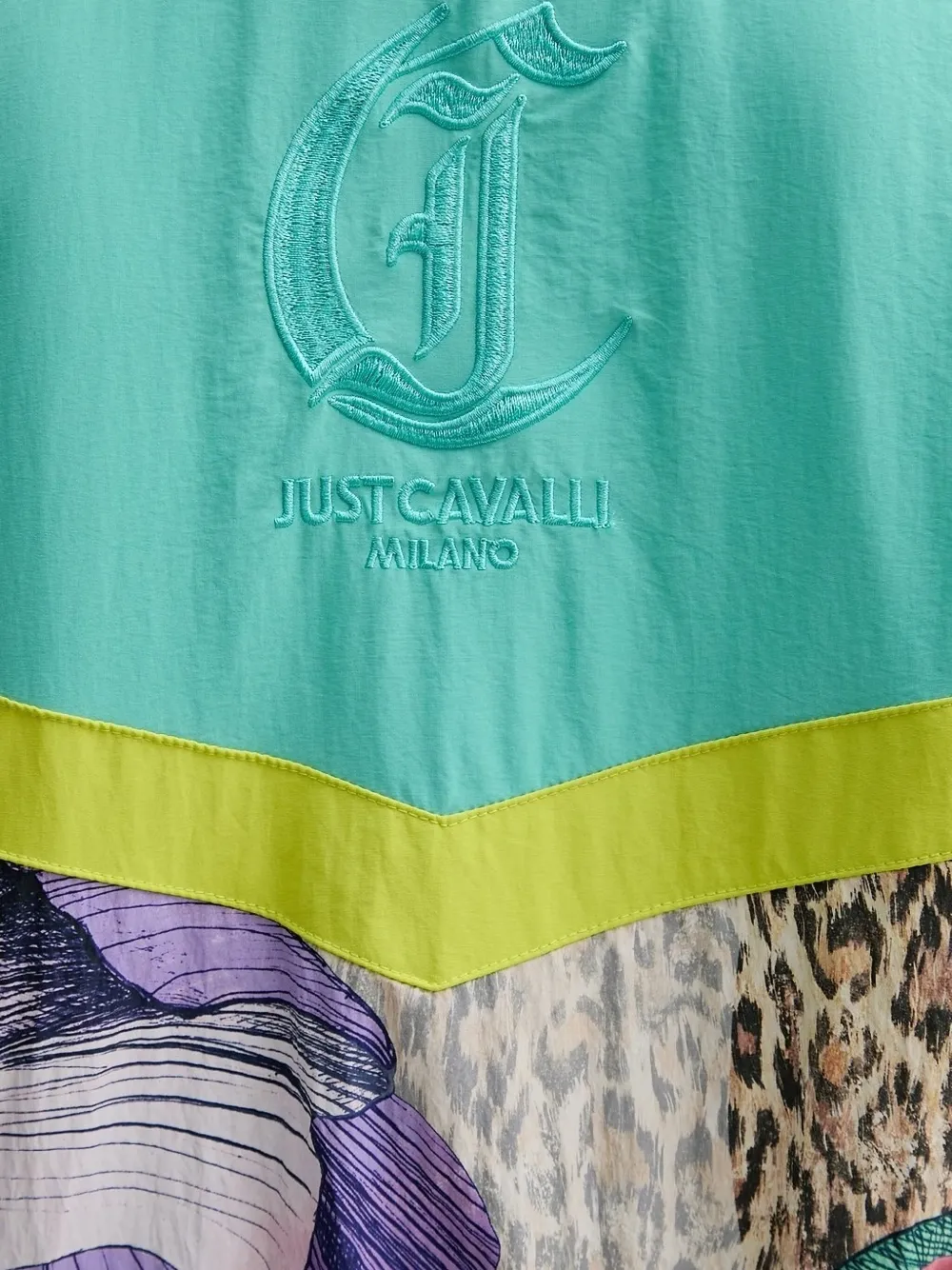 Just Cavalli Floral-print Jacket In Multi