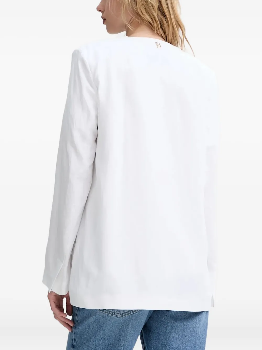 Blugirl Embellished Shoulder-padded Blazer In White