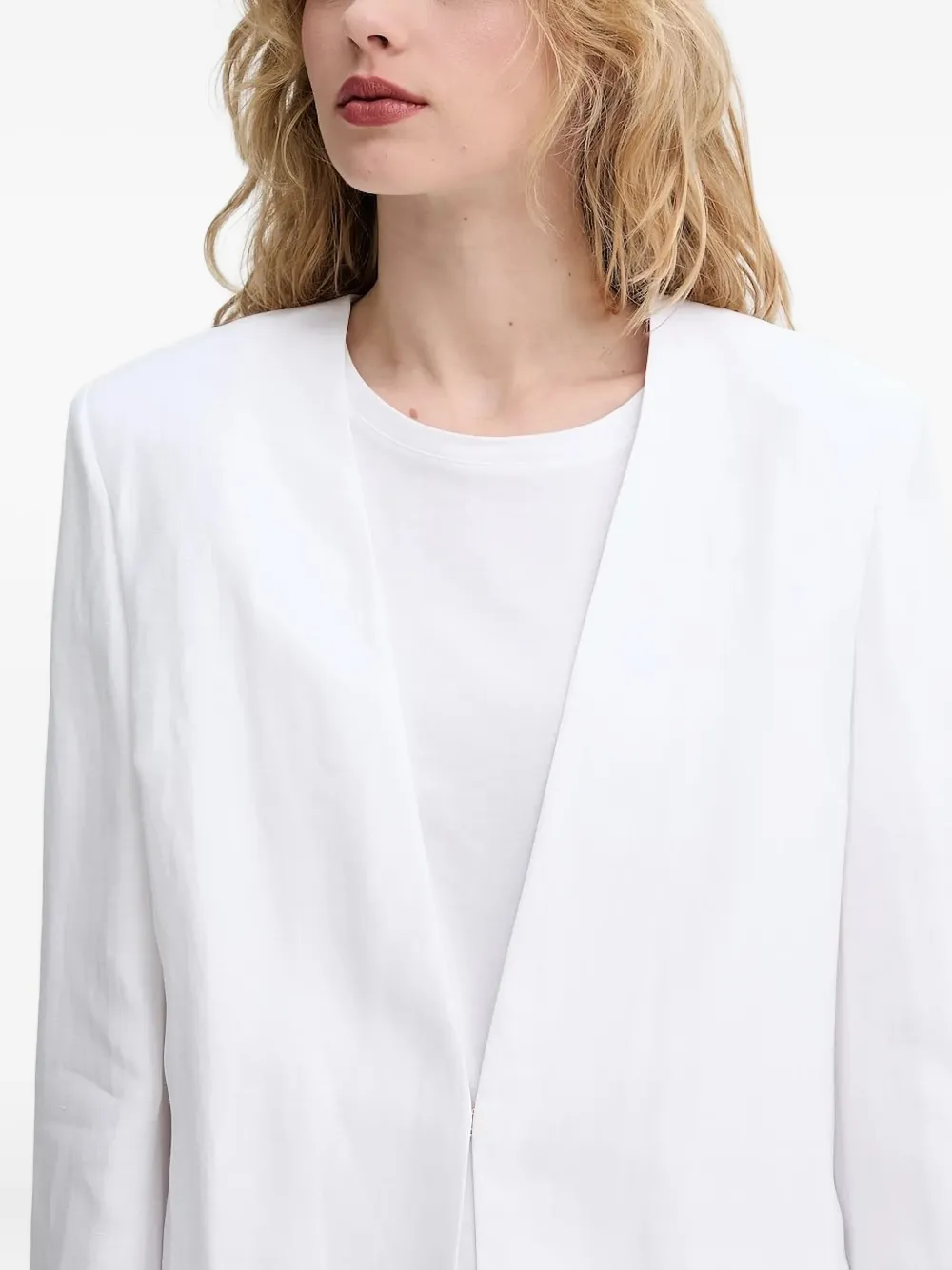 Blugirl Embellished Shoulder-padded Blazer In White