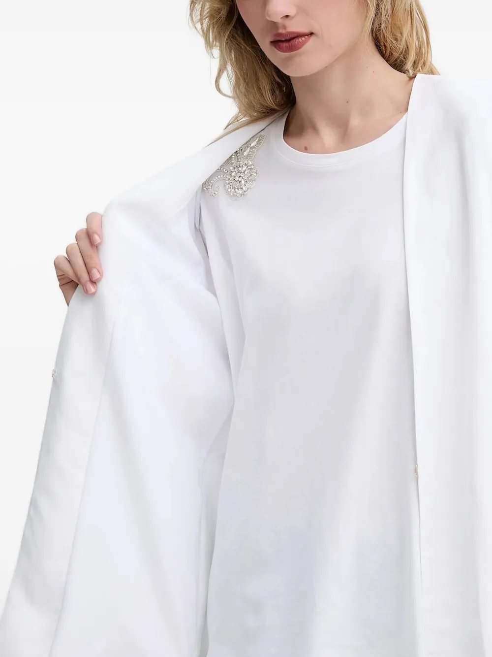 Blugirl Embellished Shoulder-padded Blazer In White