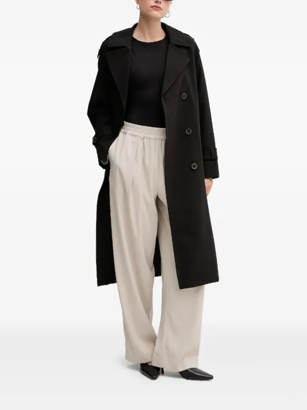 DKNY Belted double-breasted Trench Coat | ブラック | FARFETCH JP