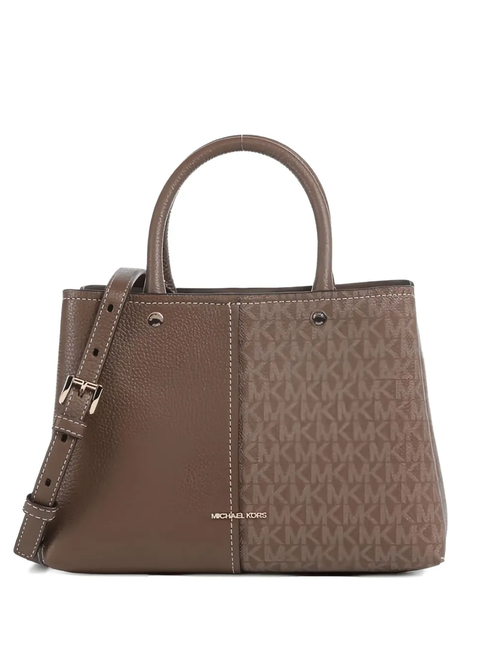 Michael Kors Monogram-pattern Tote Bag In Brown