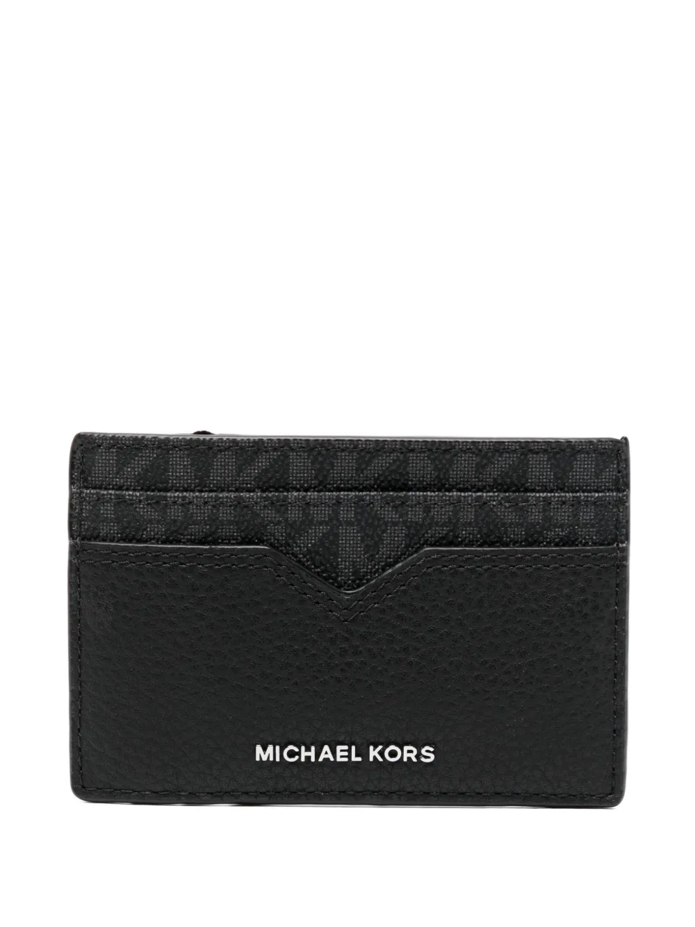 Michael Kors Hudson Signature Logo Cardholder In Black