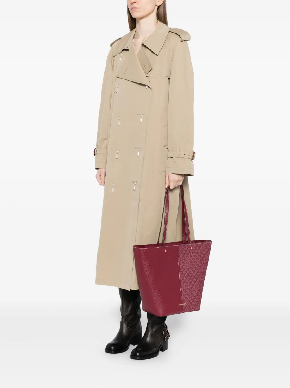 Michael Kors Flora grote shopper - Rood