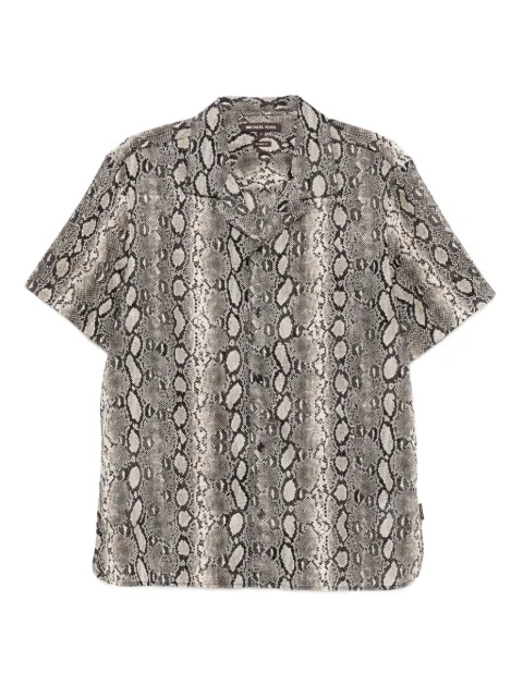 Michael Kors python-print short-sleeve shirt