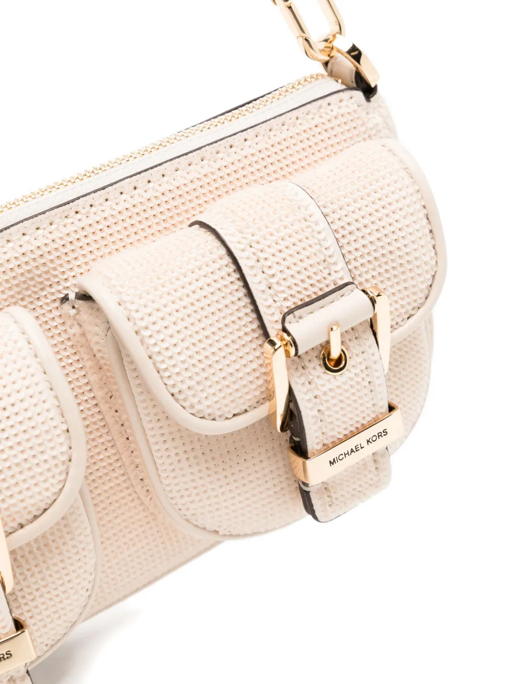 Michael Kors Zoe kleine schoudertas Beige