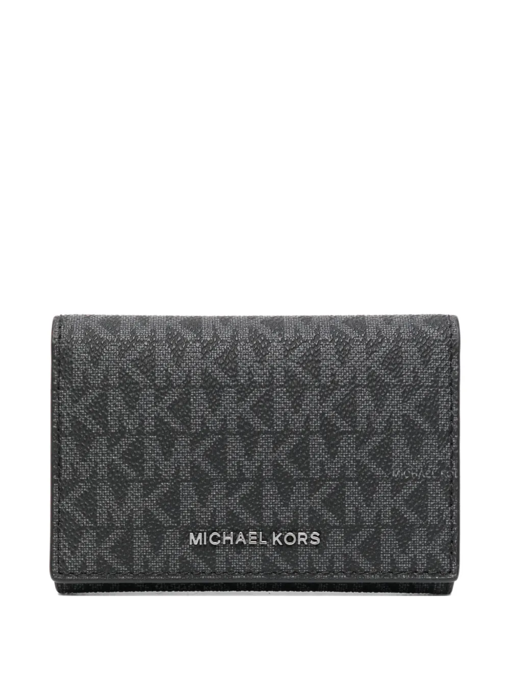 Michael Kors Hudson Signature Logo Card Holder In Black