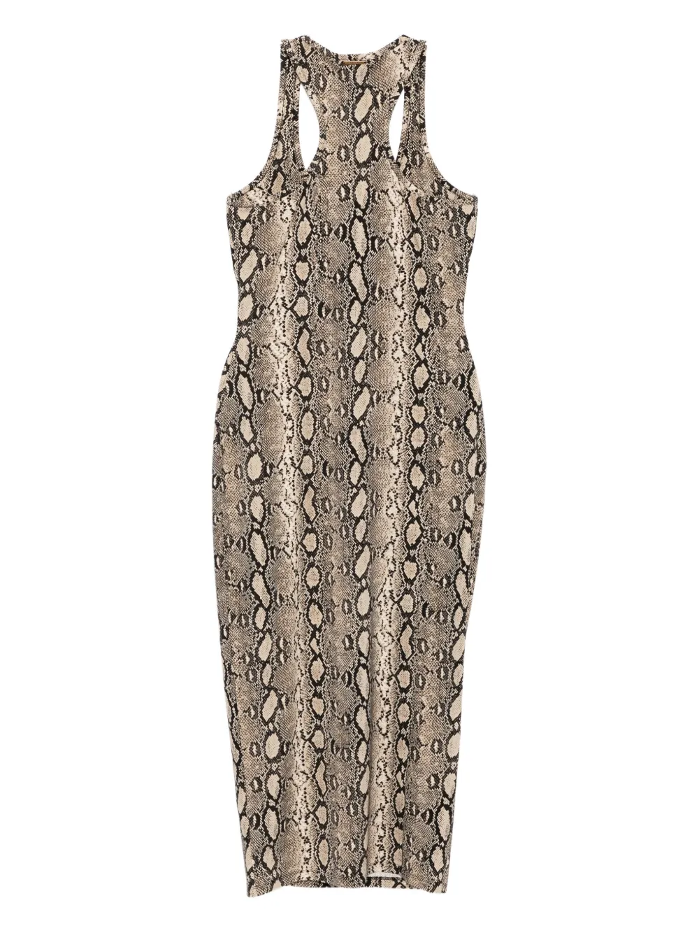 Michael Kors snake print racerback dress - Zwart