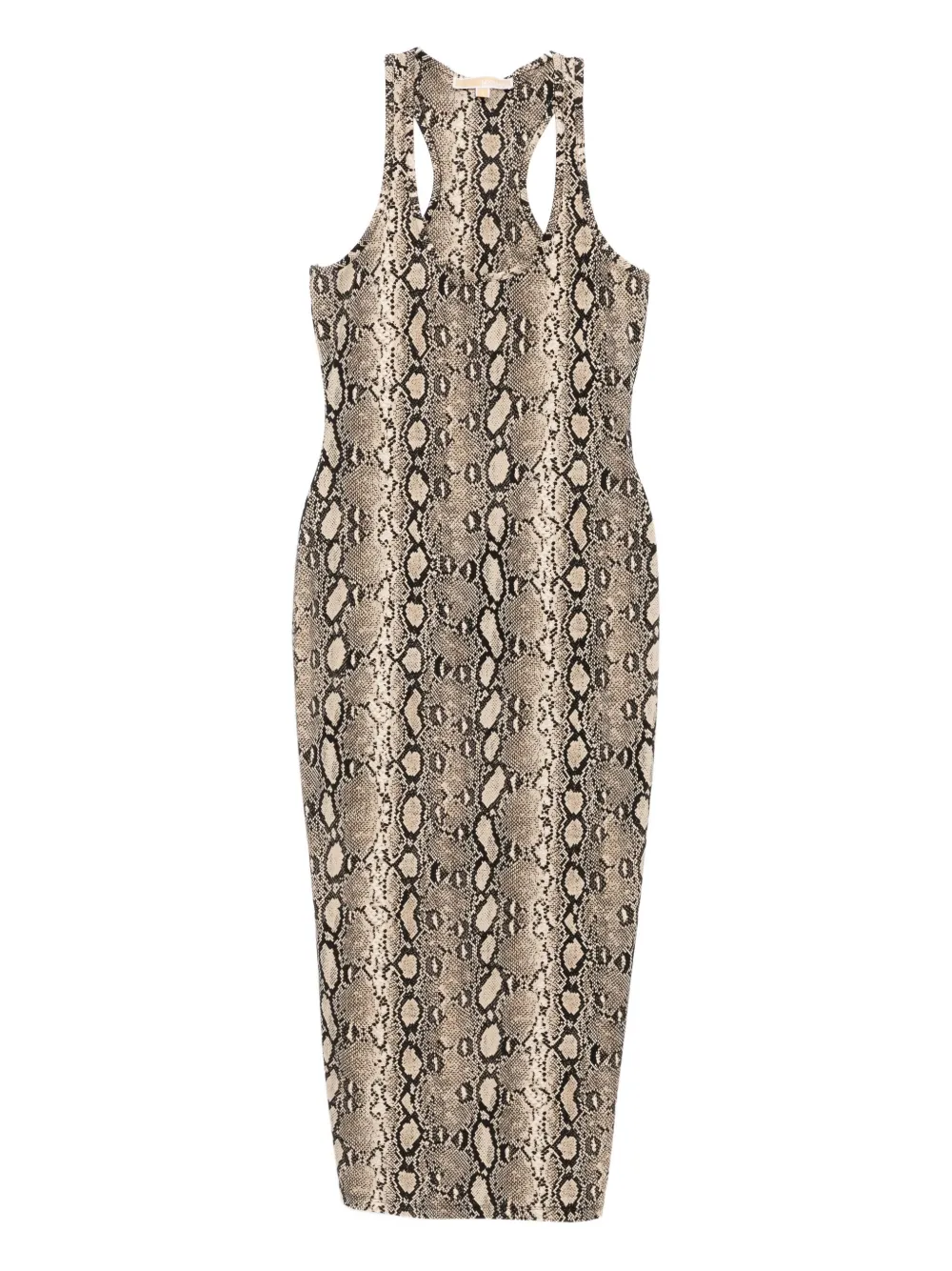 Michael Kors snake print racerback dress Zwart