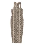 Michael Kors snake print racerback dress - Black