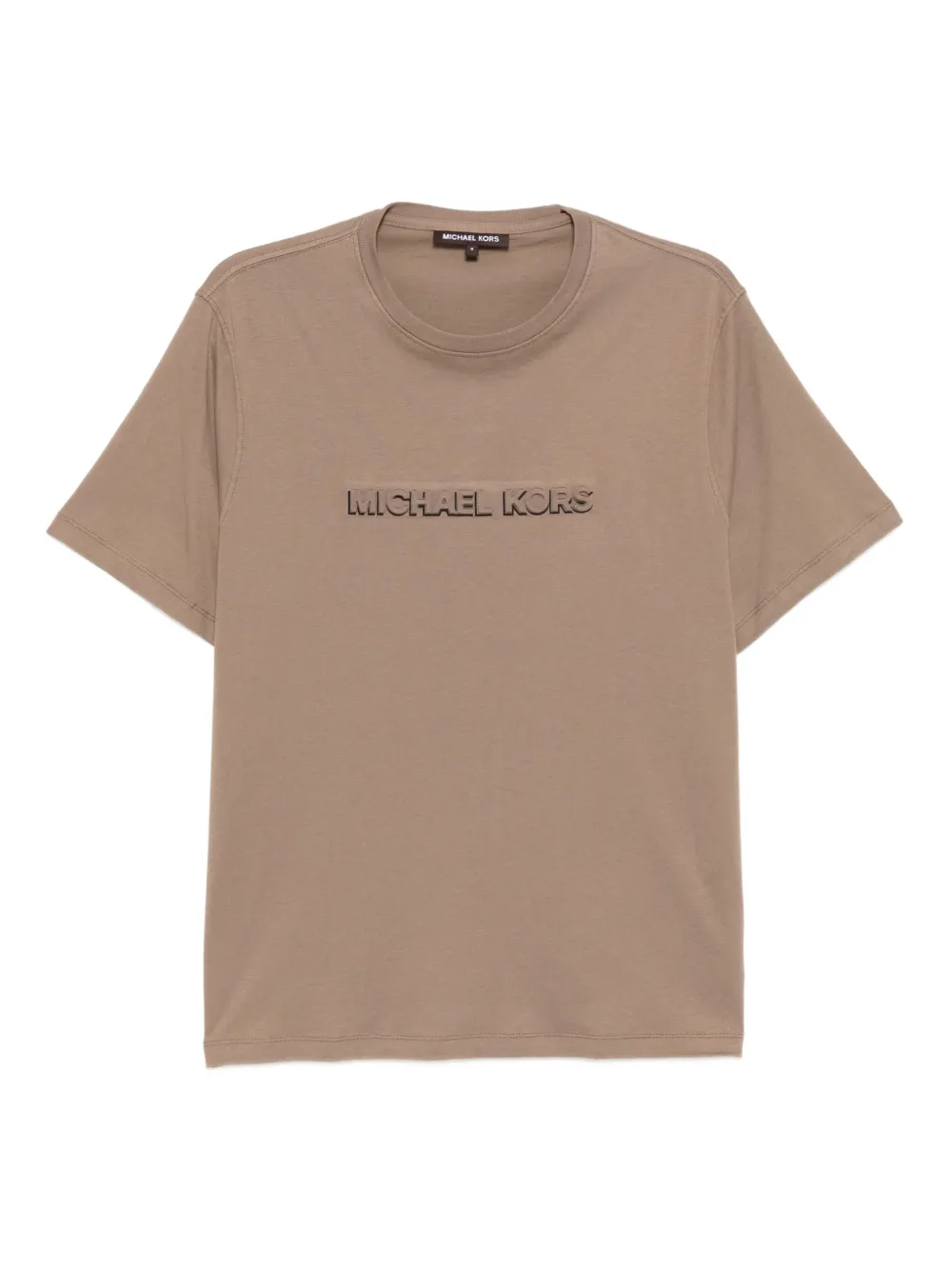 Michael Kors T-shirt met logo-reliëf Bruin