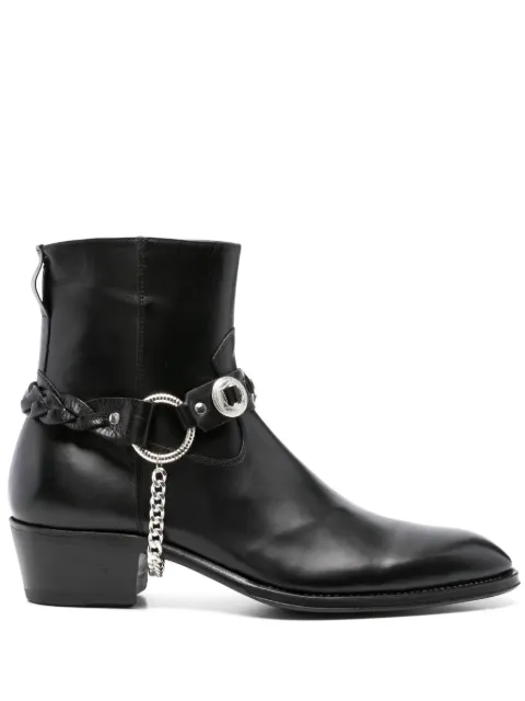 ERALDO 50mm chain leather biker boots
