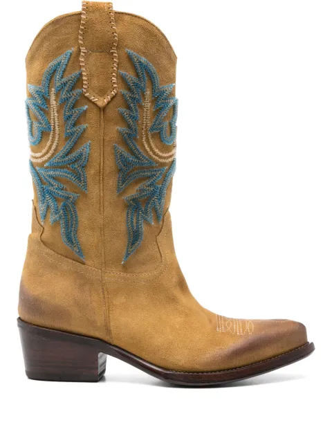 ERALDO embroidered leather cowboy boots