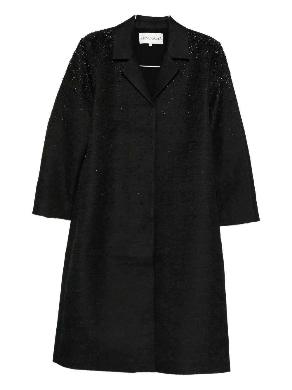 Stine Goya Elevated embellished coat Zwart
