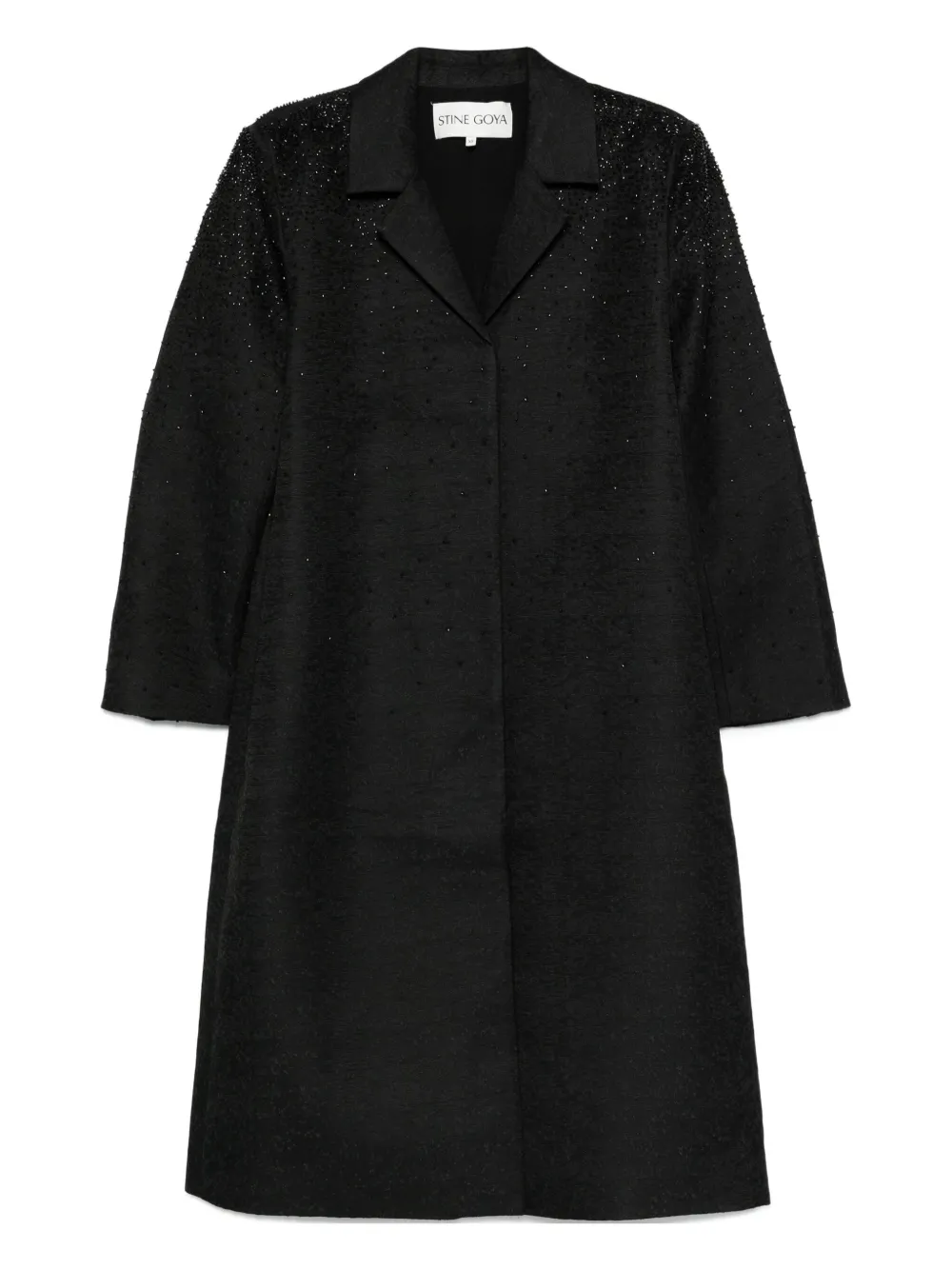 Stine Goya Elevated embellished coat Zwart