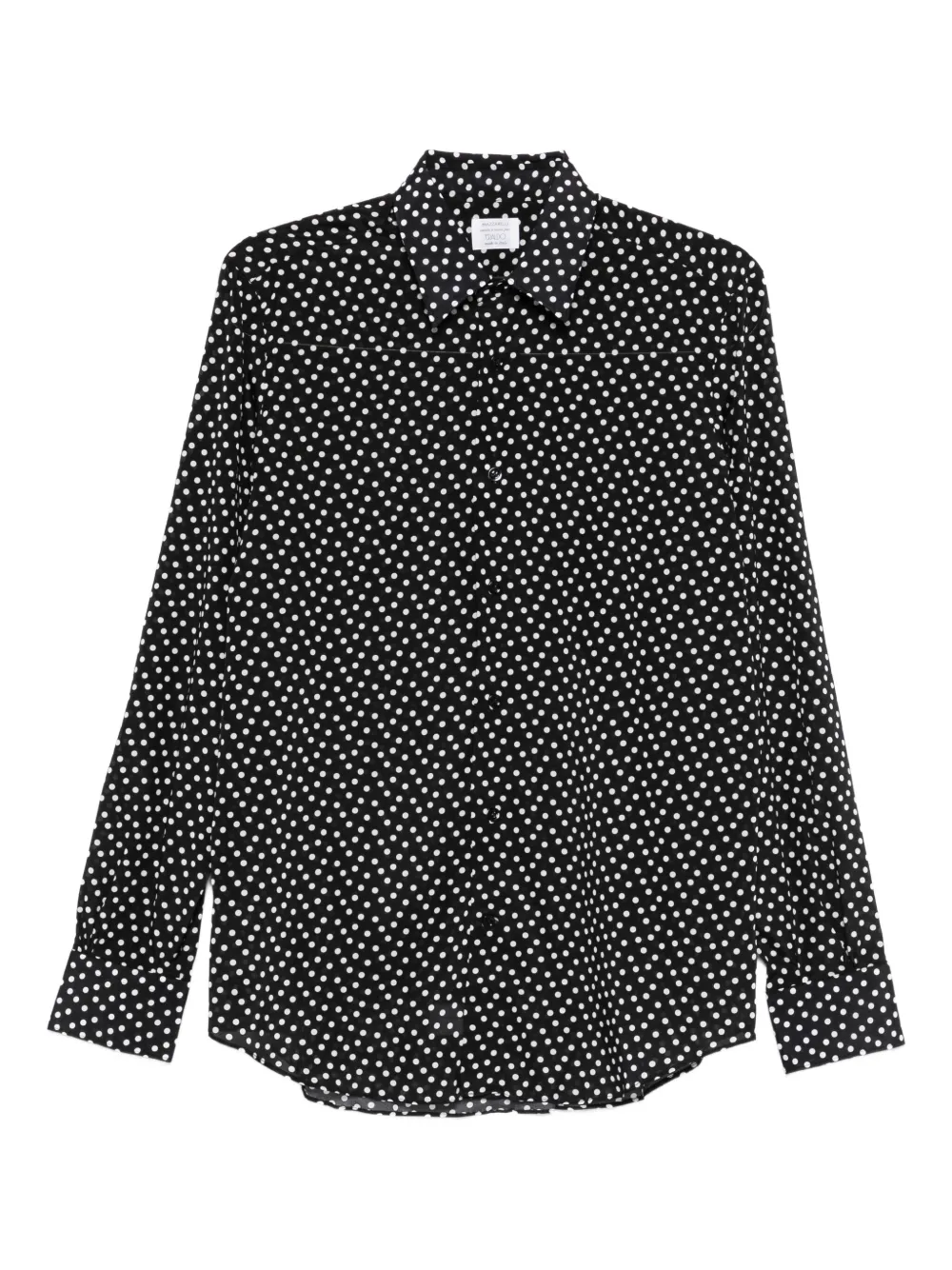 polka-dot long-sleeve shirt