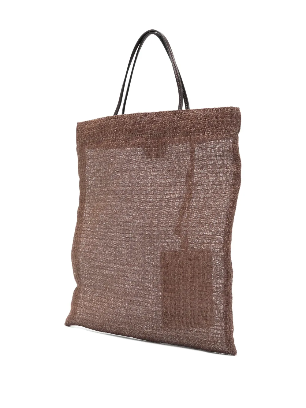 The Row leather-trimmed woven tote bag Bruin