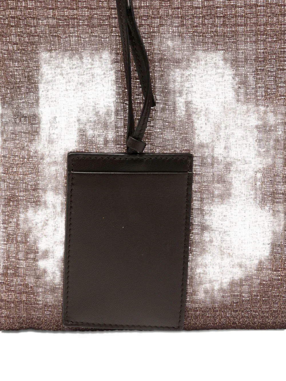 The Row leather-trimmed woven tote bag Bruin