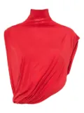 FRANCESCO MURANO high-neck draped top - Red