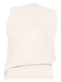 FRANCESCO MURANO draped one-shoulder top - Neutrals