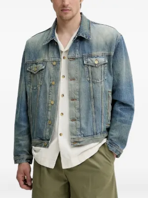 Studio Nicholson フェイデッド デニムジャケット | ブルー | FARFETCH JP