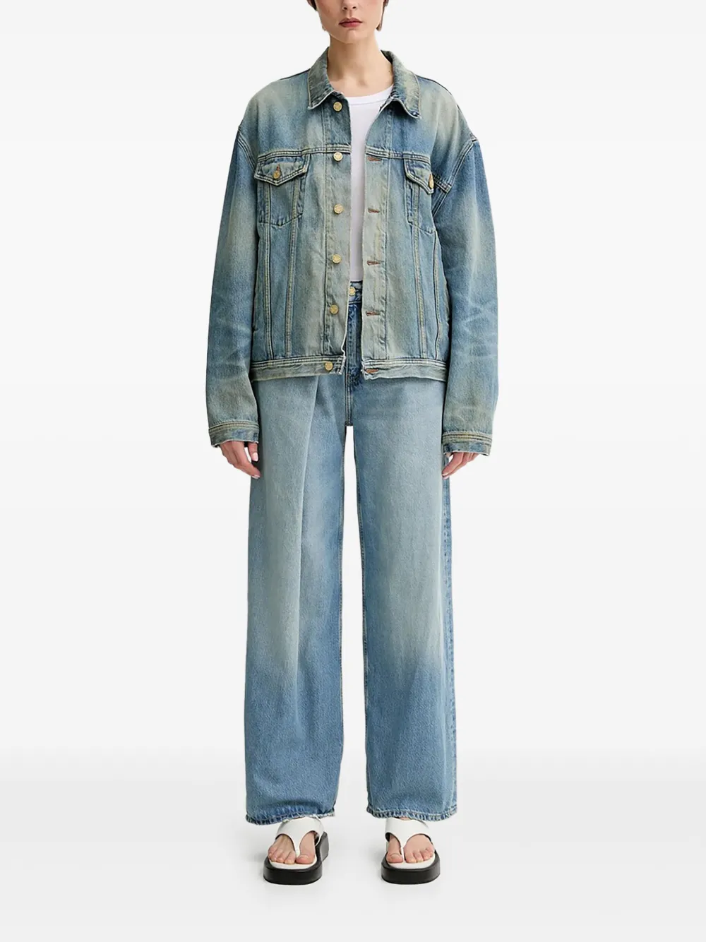  Won Hundred Flap-pocket Denim Jacket - Blue 