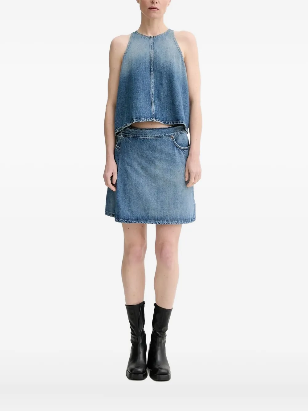 Won Hundred Xenia Zip-fastening Denim Vest In Blue