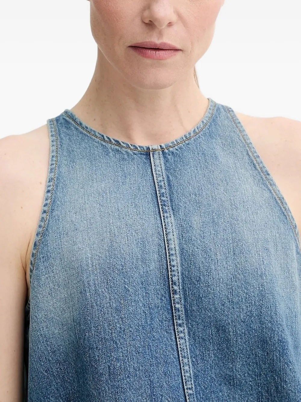 Won Hundred Xenia Zip-fastening Denim Vest In Blue