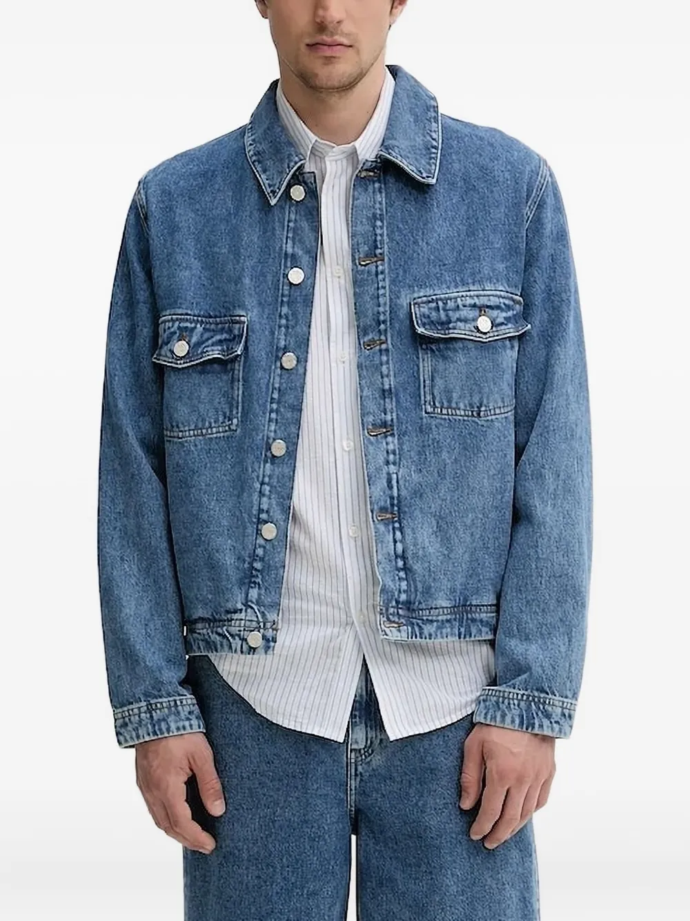 Won Hundred Denim jack Blauw