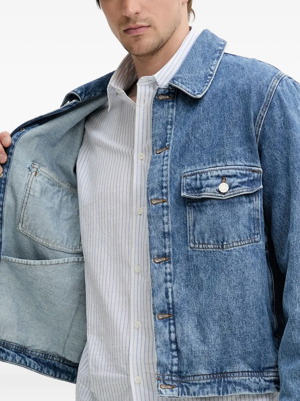 Won Hundred Denim jack Blauw