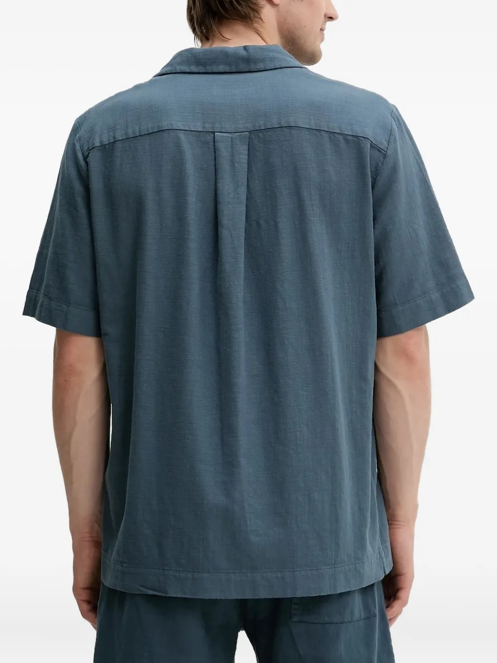 Won Hundred revere-collar short-sleeve shirt - Blauw