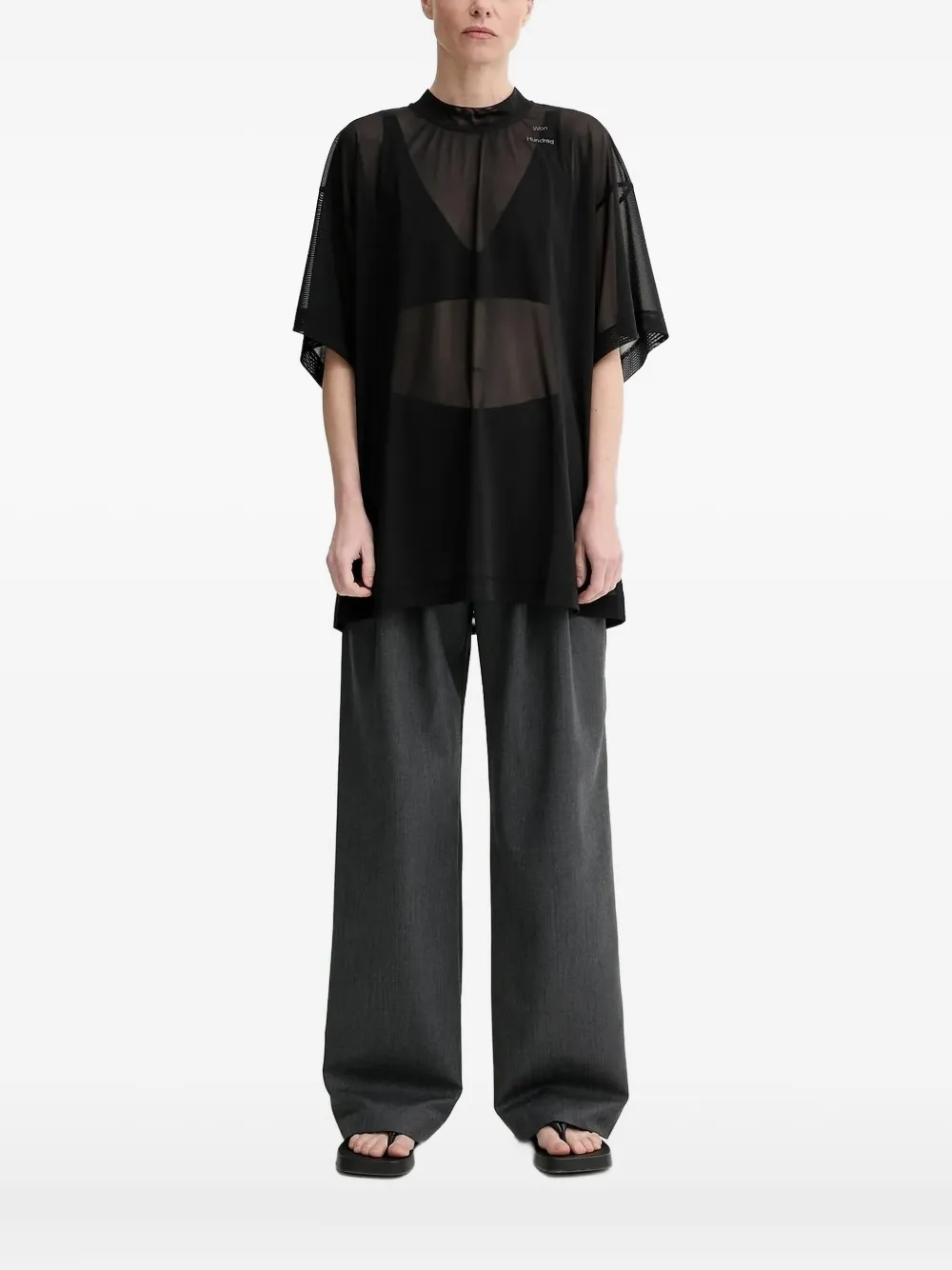 Won Hundred high-neck top | Black | Image 1