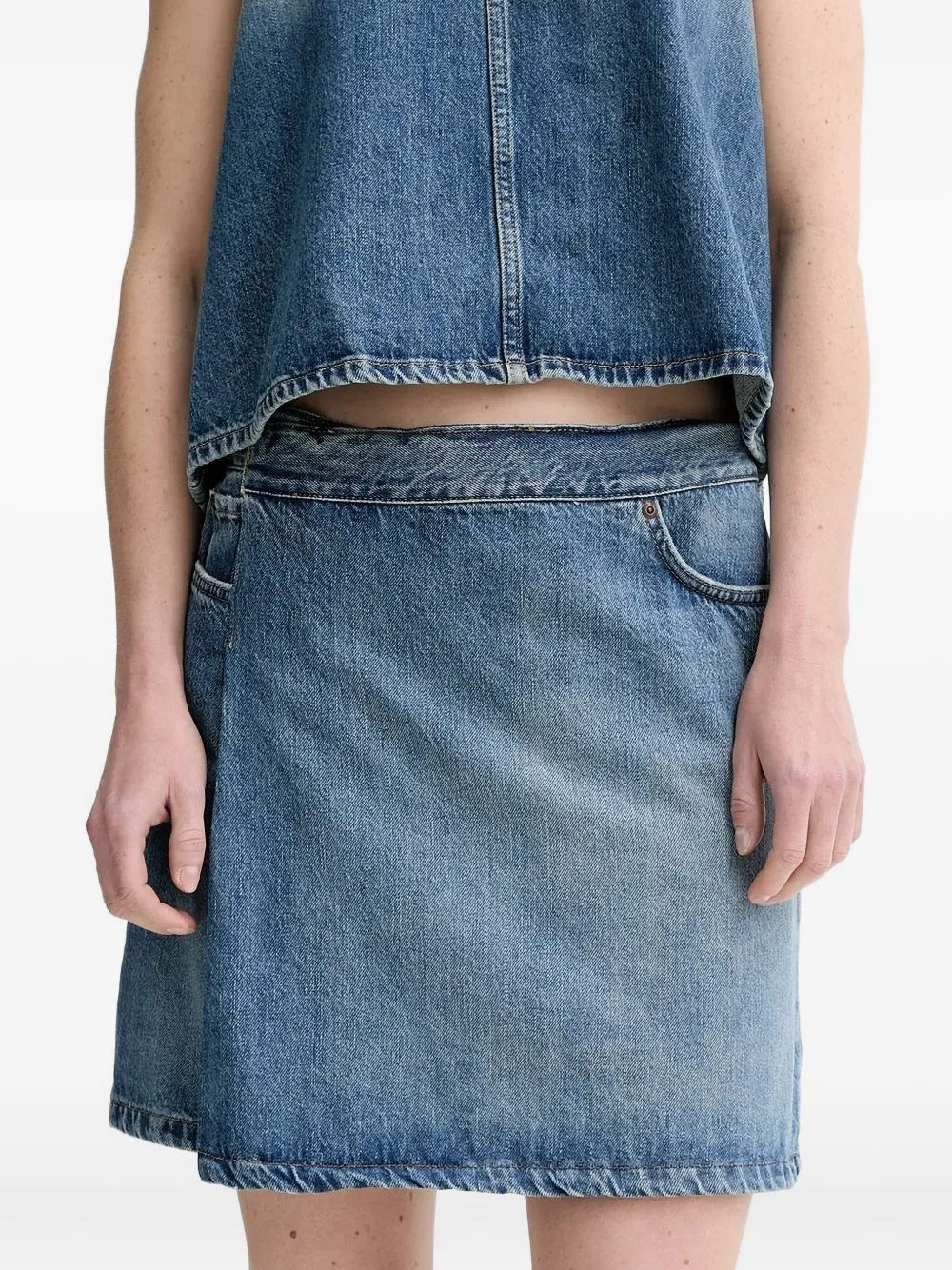 Won Hundred Denim wikkelrok Blauw