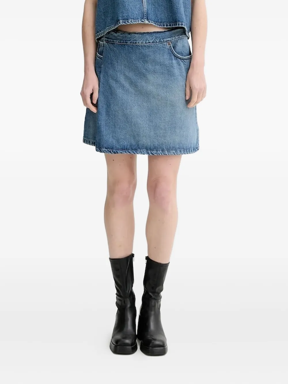 Won Hundred Denim wikkelrok Blauw