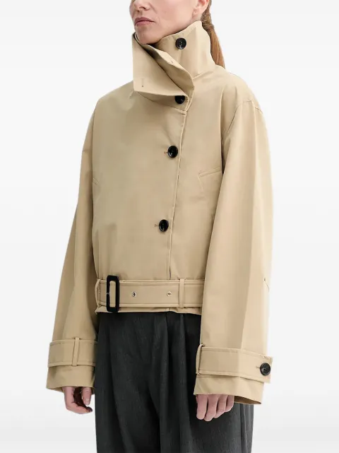 Won Hundred stand-neck belted jacket
