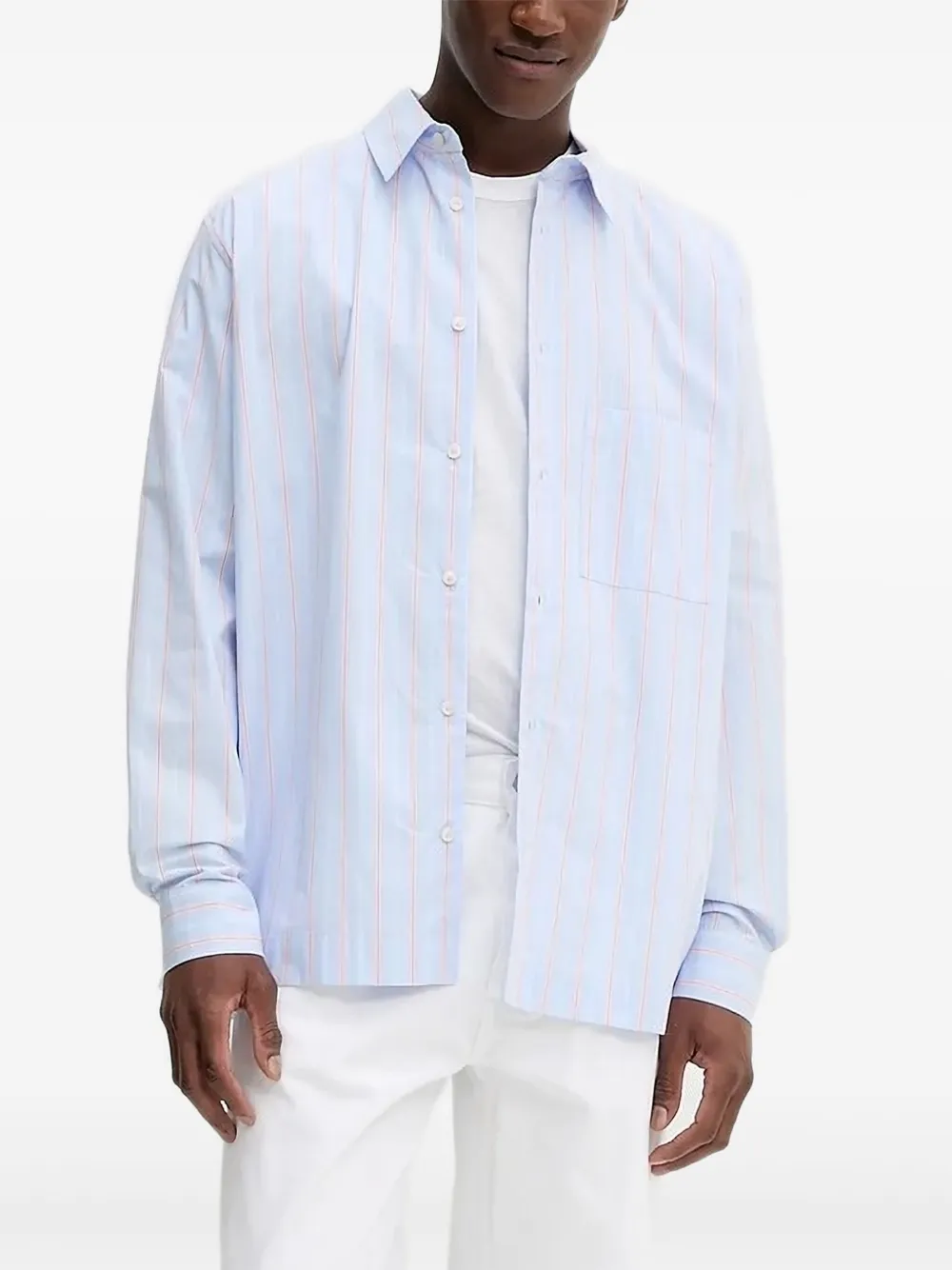Won Hundred stripe-pattern shirt | Blue | Image 1