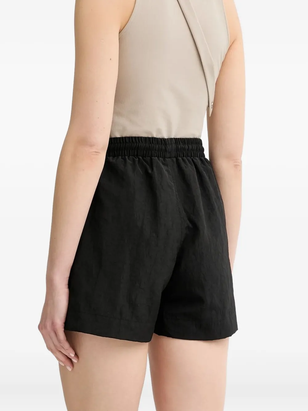 Won Hundred elastic-waistband pull-on shorts Zwart