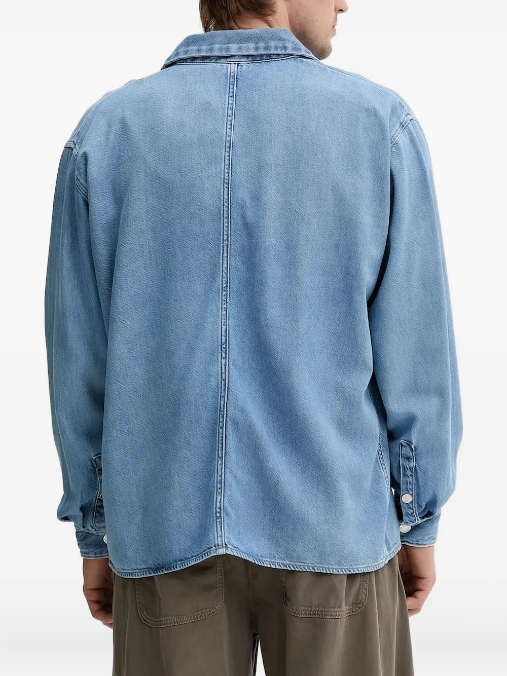 Won Hundred patch-pocket denim shirt - Blauw