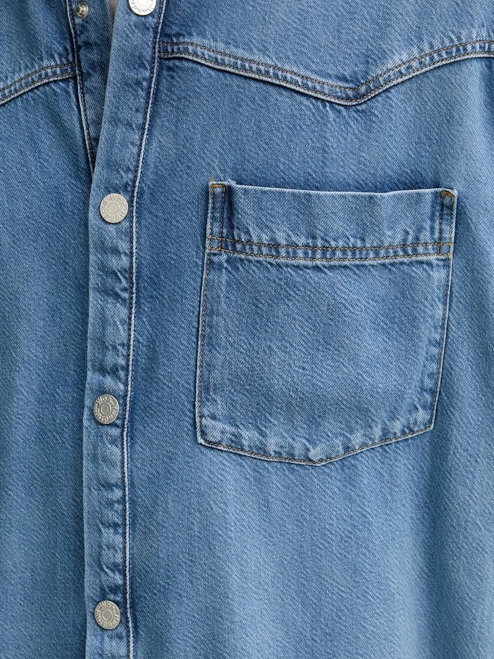 Won Hundred Overhemd met opgestikte zak Blauw