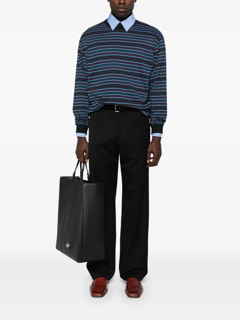 Prada triangle-logo trousers | Regular-Fit & Straight Leg Pants | Image 2