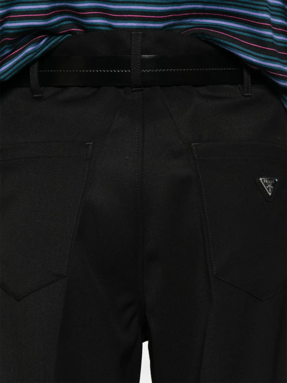 Prada Broek met logo Zwart