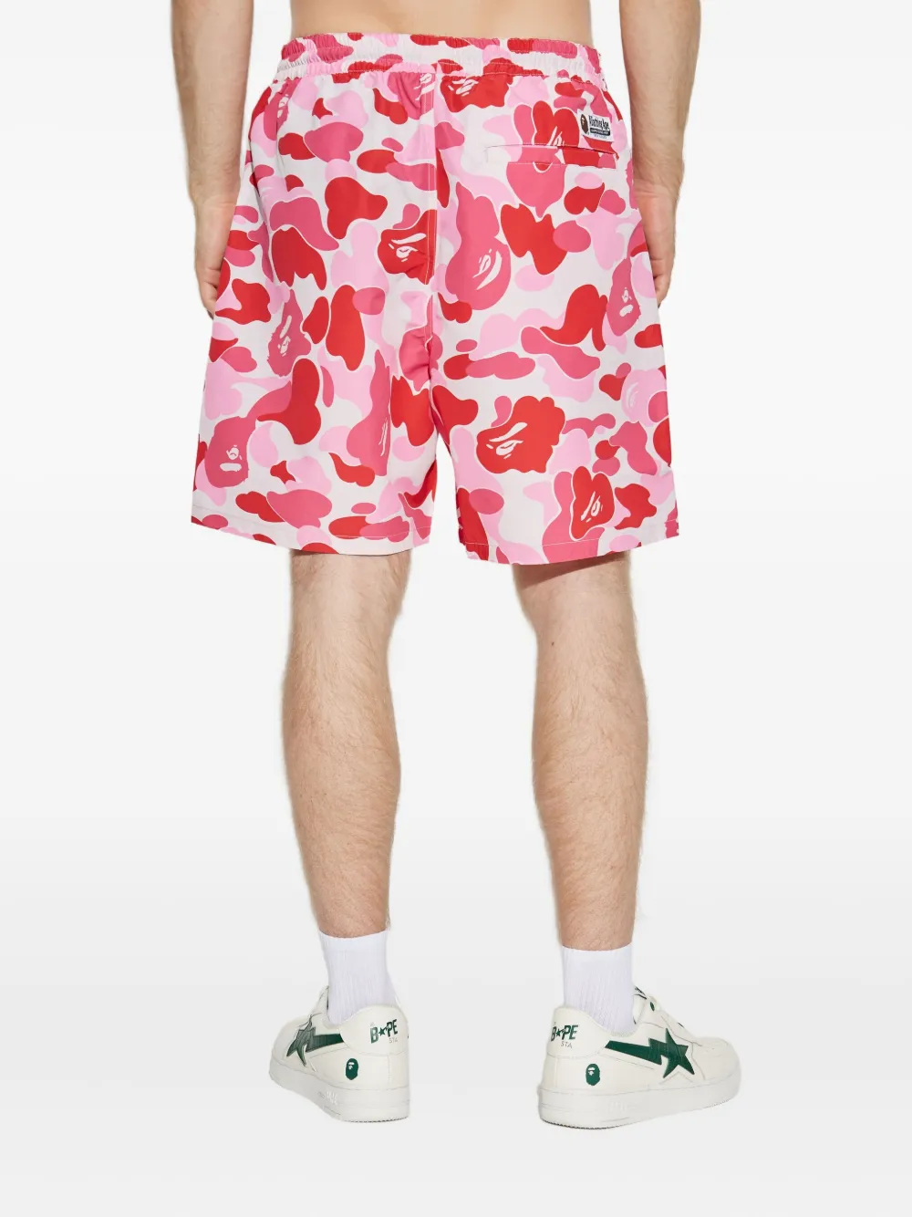 A BATHING APE Shorts met abstracte print Roze