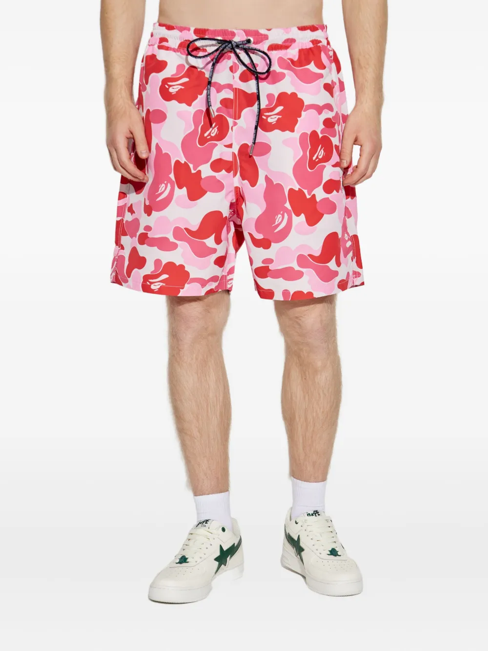 A BATHING APE Shorts met abstracte print Roze