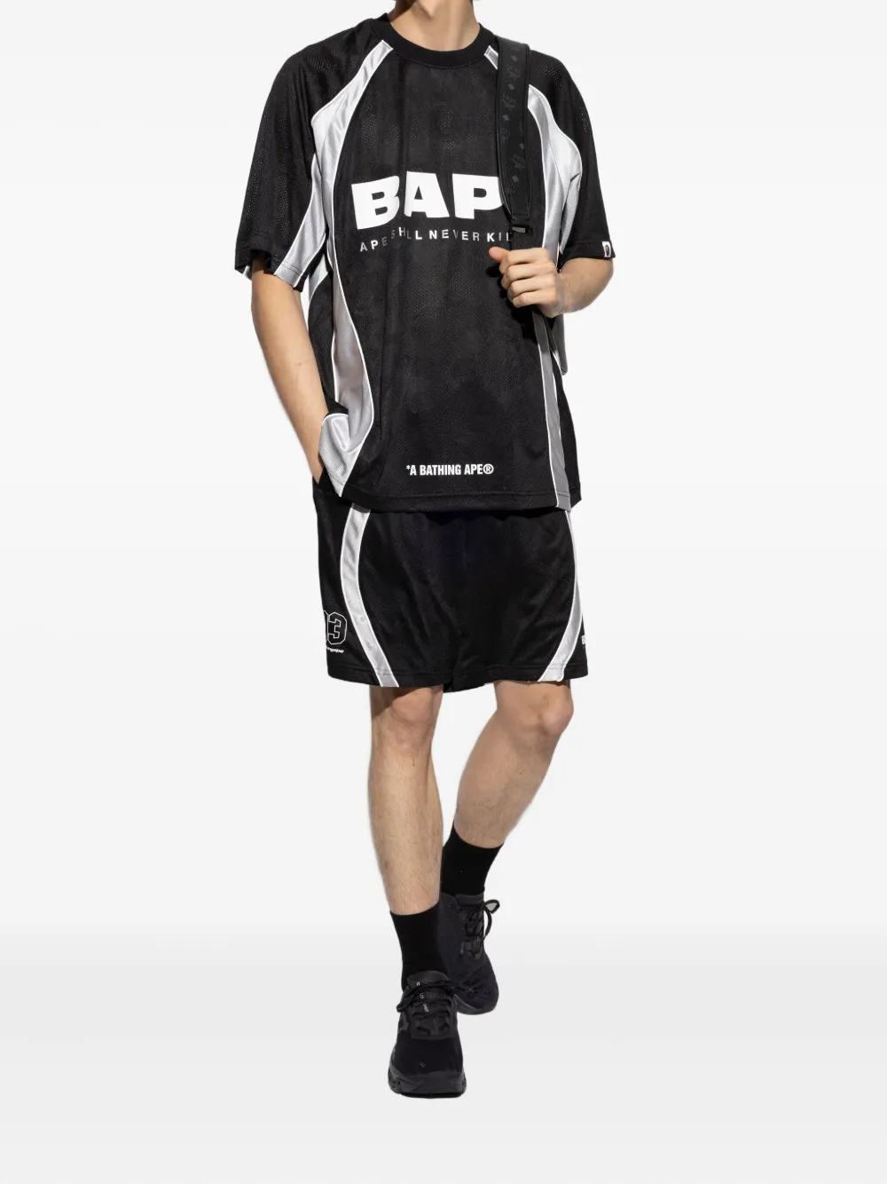 A BATHING APE® mesh logo-printed T-shirt | T-Shirts | Image 2