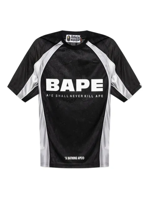 A BATHING APE® mesh logo-printed T-shirt