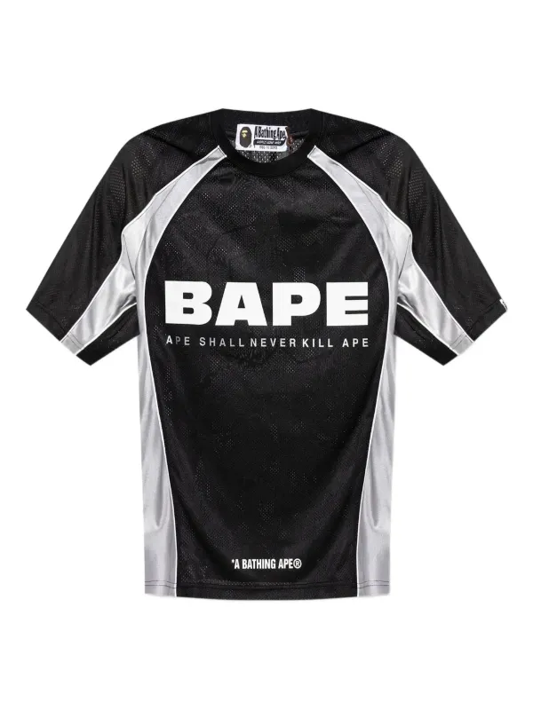 A BATHING APE フットボールメッシュシャツ A BATHING APE メッシュフットボールTシャツ 001CSC201017X
