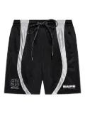 A BATHING APE® mesh panel shorts - Black